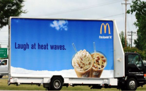 Mcdonalds moving billboard